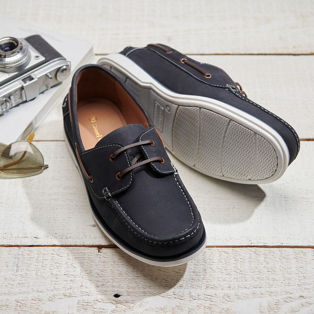 Deck Shoe - Navy Nubuck – Samuel Windsor