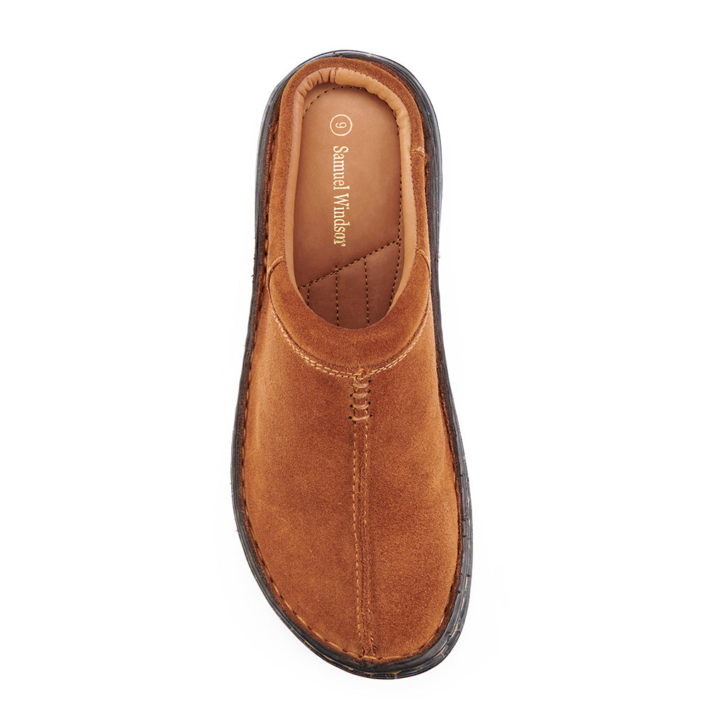 Mens outdoor leather mules on sale