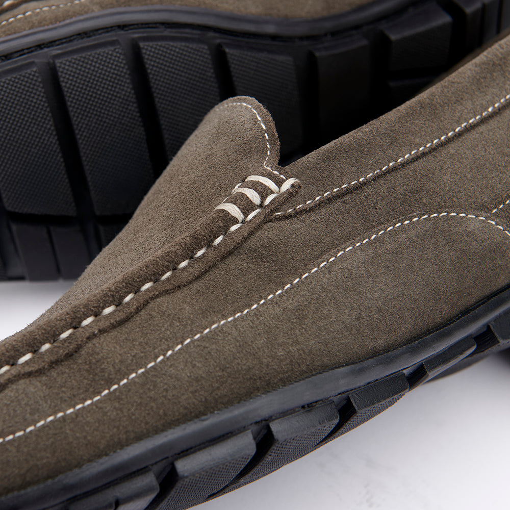 Suede Moccasin - Slate