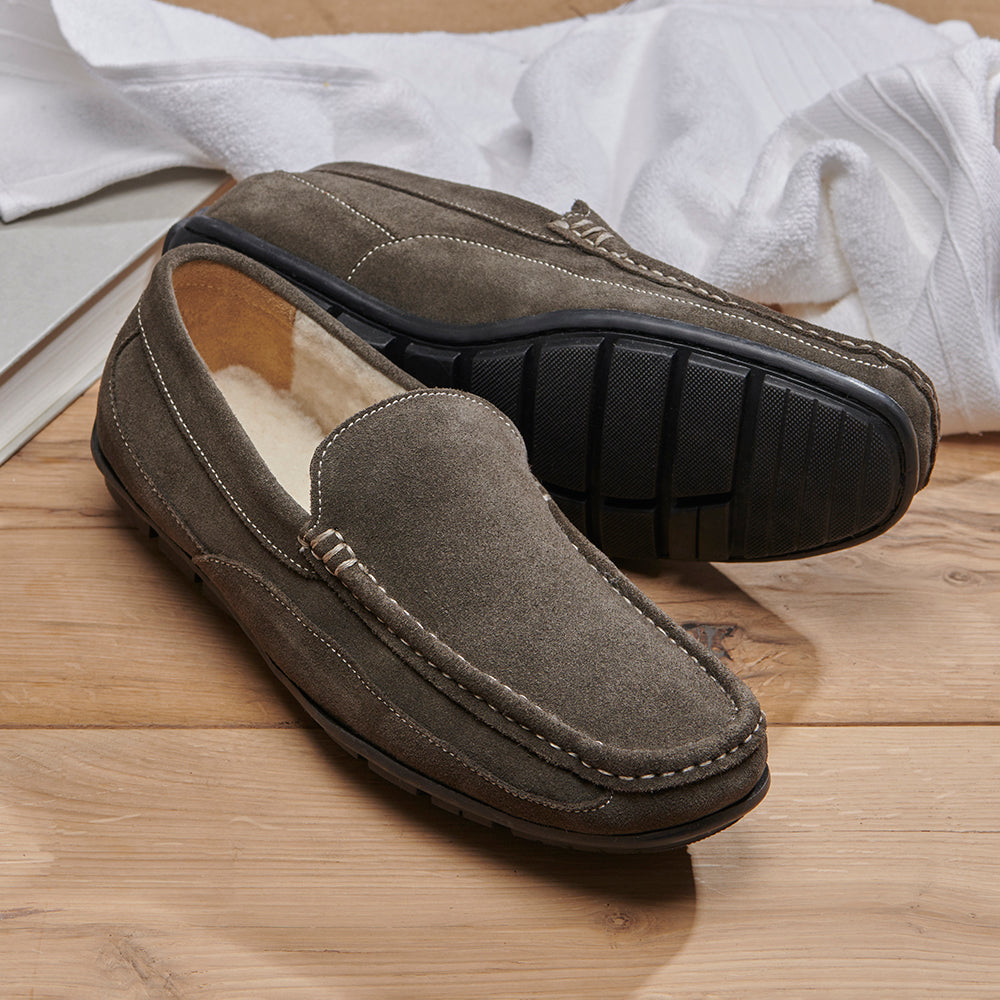 Suede Moccasin - Slate