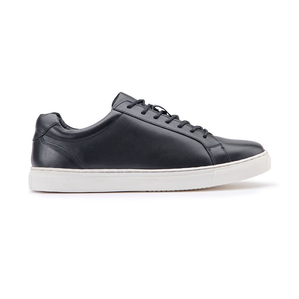 Black leather trainers size 9 online