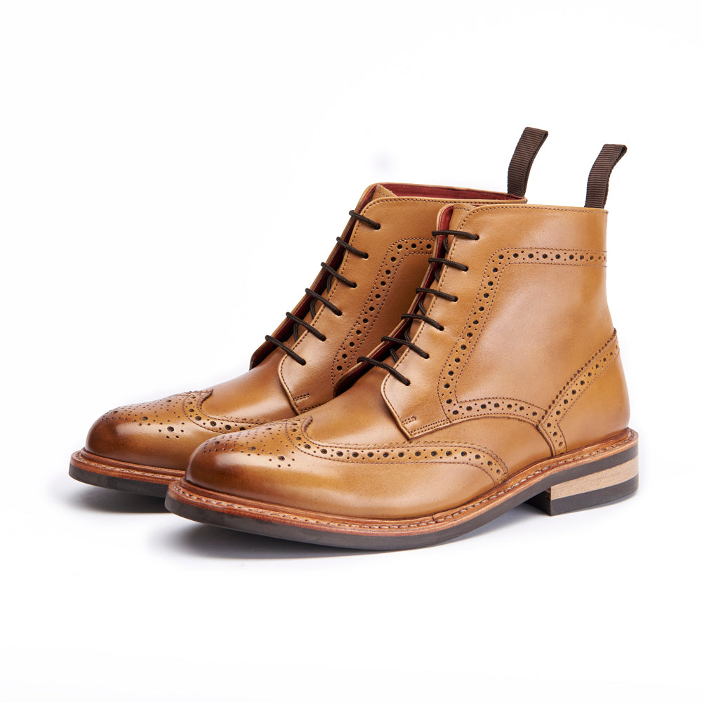 Country Brogue Boot Tan