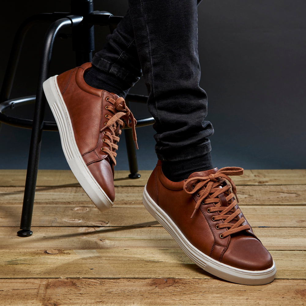 Leather Trainer Brown Samuel Windsor