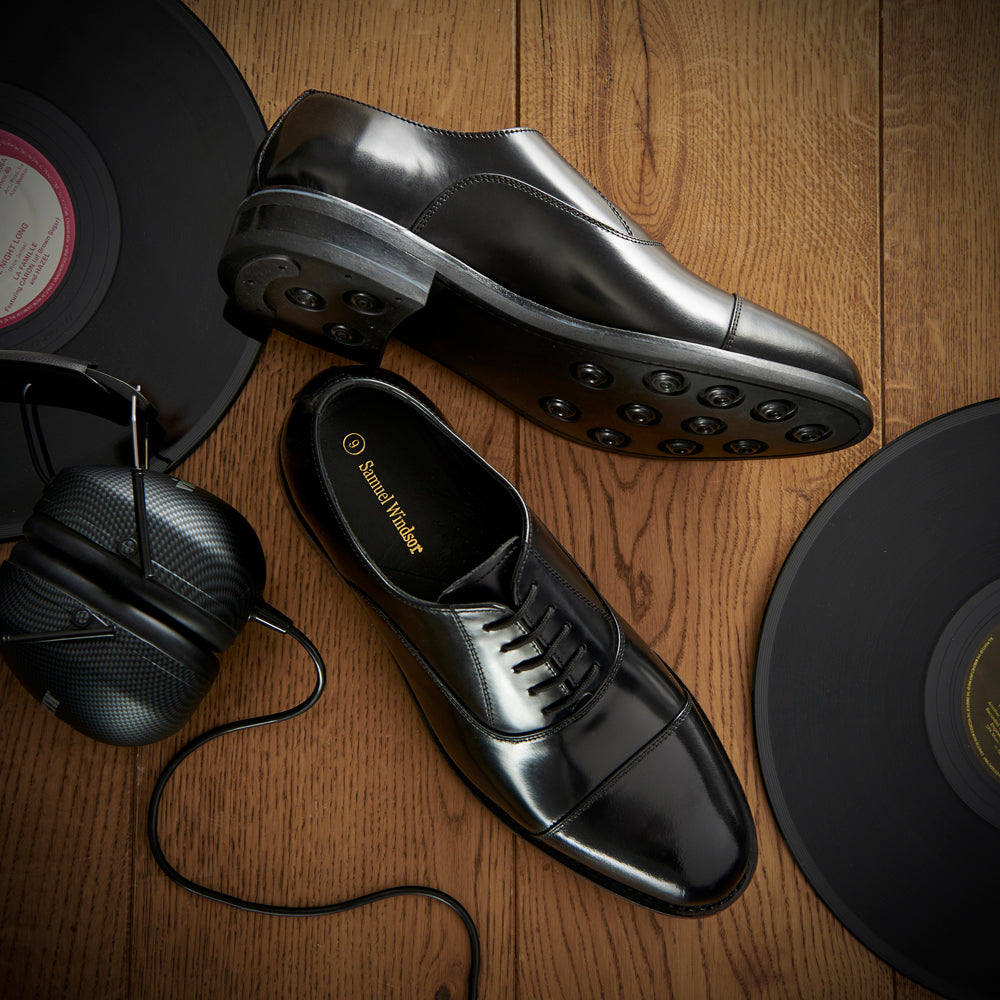 Oxford Shoe - Rubber Sole - Black – Samuel Windsor